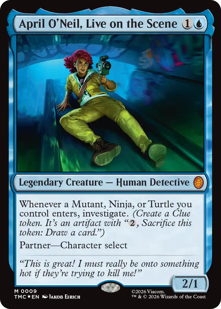 April O'Neil, Live on the Scene (Surge Foil) [Teenage Mutant Ninja Turtles Commander] | Card Merchant Takapuna