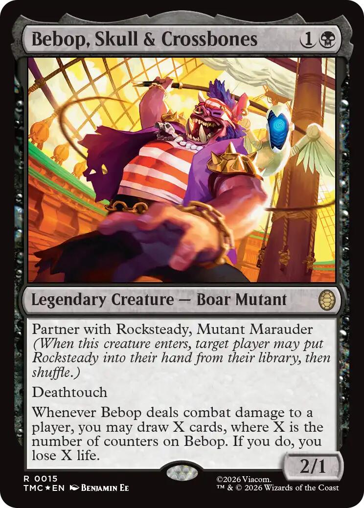 Bebop, Skull & Crossbones (Surge Foil) [Teenage Mutant Ninja Turtles Commander] | Card Merchant Takapuna