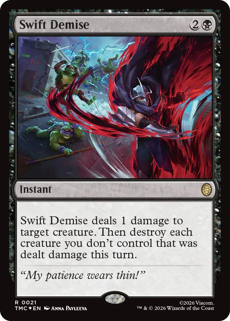 Swift Demise (Surge Foil) [Teenage Mutant Ninja Turtles Commander] | Card Merchant Takapuna