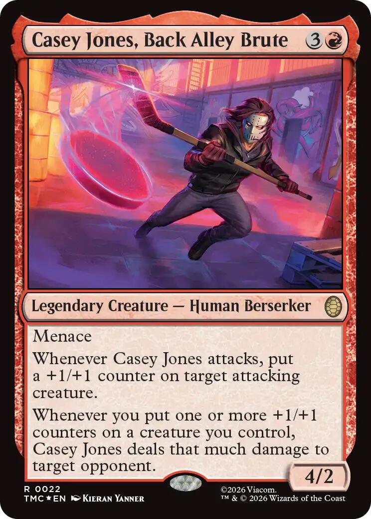 Casey Jones, Back Alley Brute (Surge Foil) [Teenage Mutant Ninja Turtles Commander] | Card Merchant Takapuna