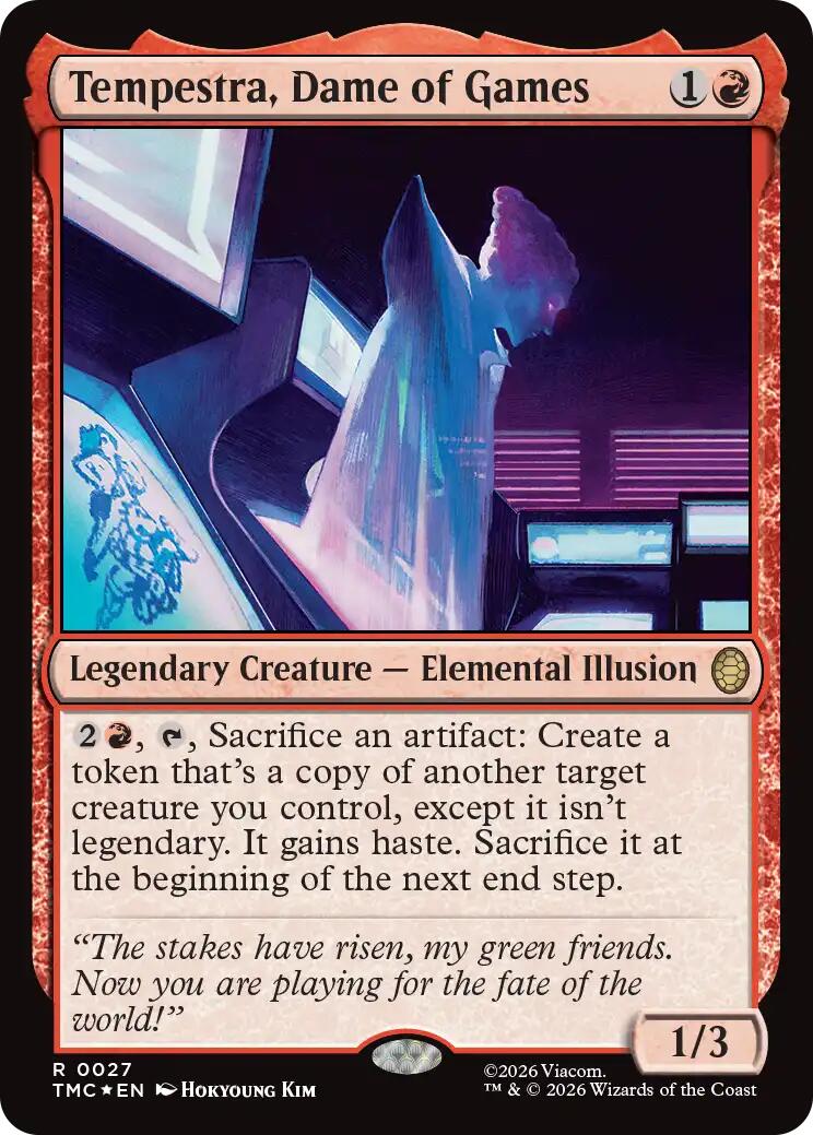 Tempestra, Dame of Games (Surge Foil) [Teenage Mutant Ninja Turtles Commander] | Card Merchant Takapuna