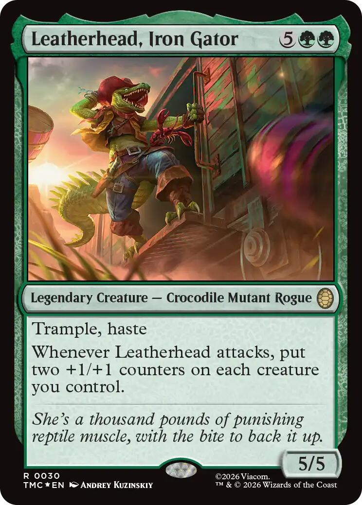 Leatherhead, Iron Gator (Surge Foil) [Teenage Mutant Ninja Turtles Commander] | Card Merchant Takapuna
