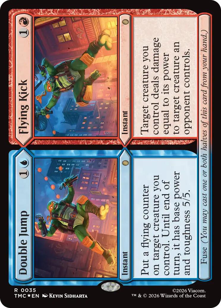Double Jump // Flying Kick (Surge Foil) [Teenage Mutant Ninja Turtles Commander] | Card Merchant Takapuna