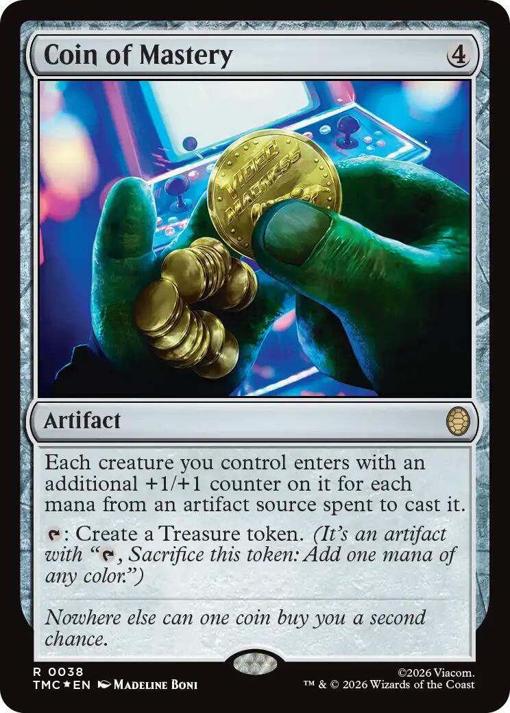 Coin of Mastery (Surge Foil) [Teenage Mutant Ninja Turtles Commander] | Card Merchant Takapuna