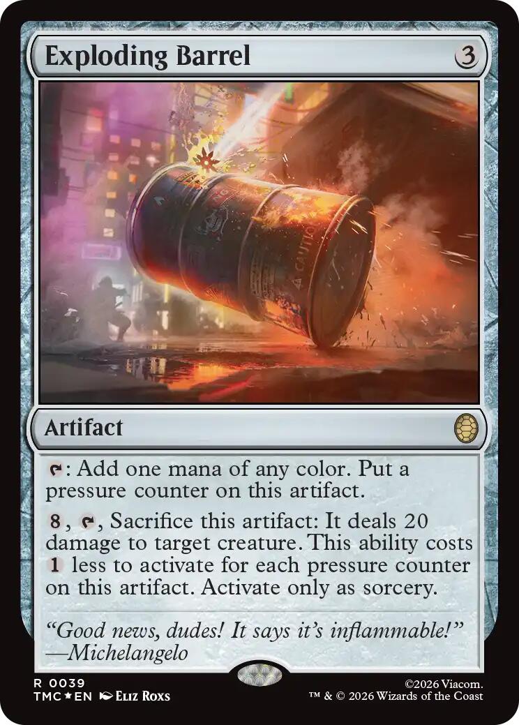 Exploding Barrel (Surge Foil) [Teenage Mutant Ninja Turtles Commander] | Card Merchant Takapuna