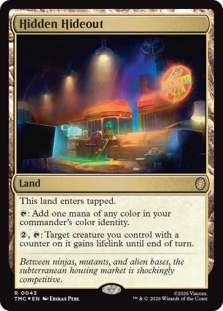 Hidden Hideout (Surge Foil) [Teenage Mutant Ninja Turtles Commander] | Card Merchant Takapuna