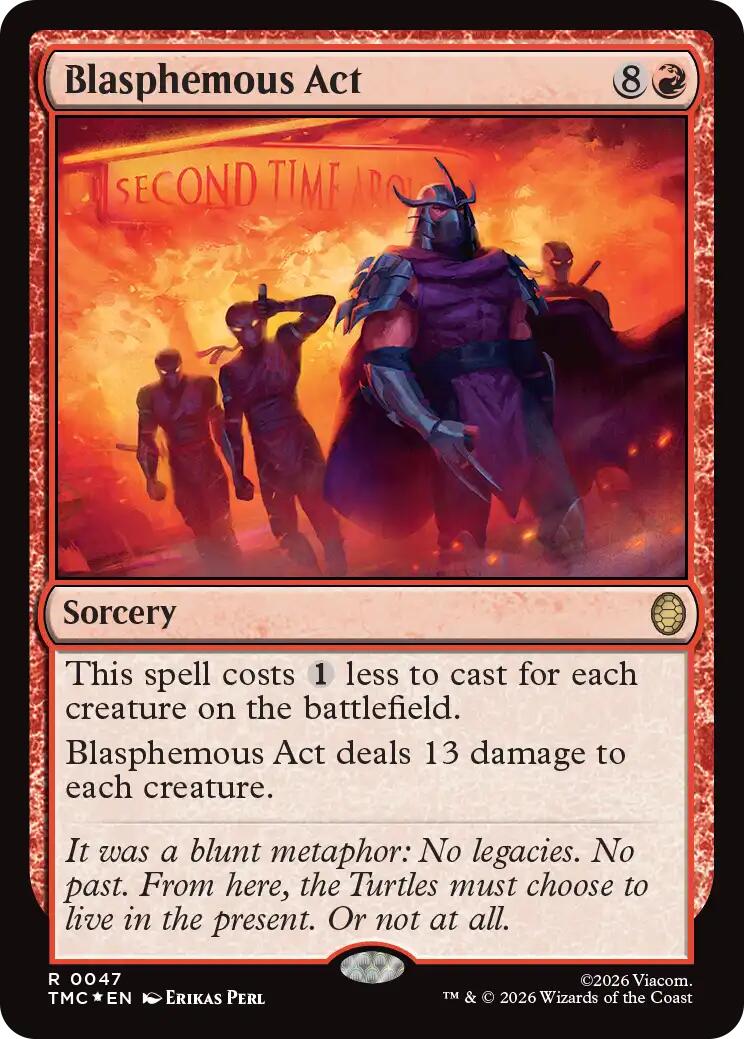 Blasphemous Act (Surge Foil) [Teenage Mutant Ninja Turtles Commander] | Card Merchant Takapuna