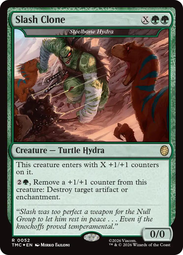 Slash Clone - Steelbane Hydra (Surge Foil) [Teenage Mutant Ninja Turtles Commander] | Card Merchant Takapuna