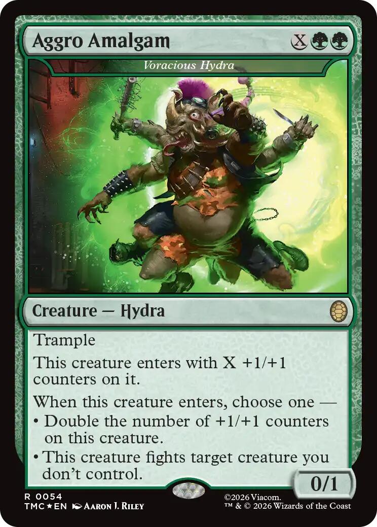 Aggro Amalgam - Voracious Hydra (Surge Foil) [Teenage Mutant Ninja Turtles Commander] | Card Merchant Takapuna