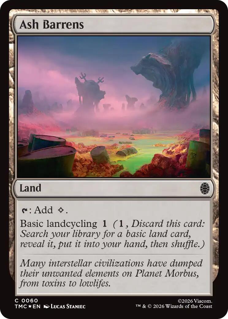 Ash Barrens (Surge Foil) [Teenage Mutant Ninja Turtles Commander] | Card Merchant Takapuna
