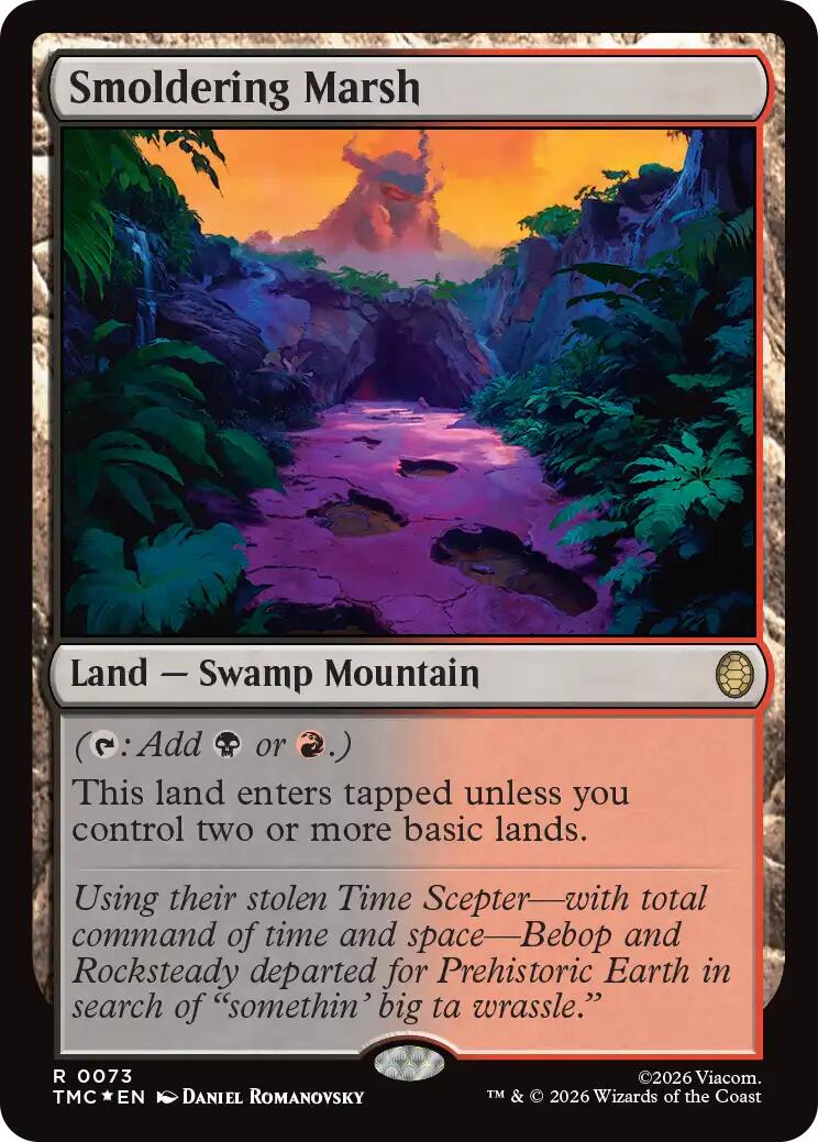 Smoldering Marsh (Surge Foil) [Teenage Mutant Ninja Turtles Commander] | Card Merchant Takapuna
