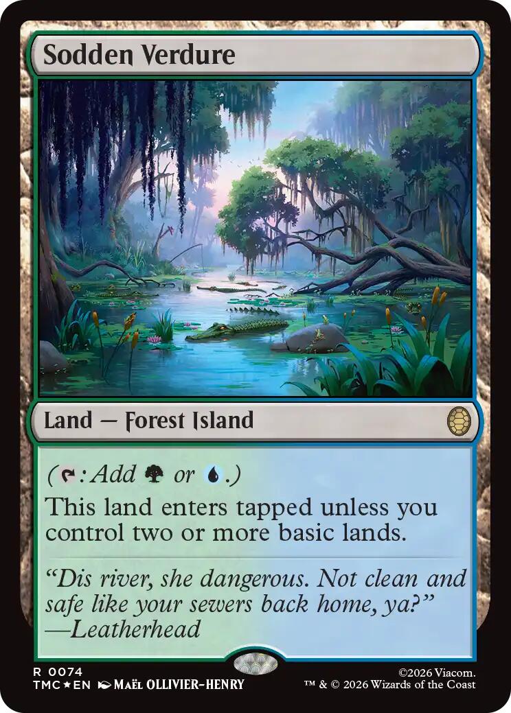 Sodden Verdure (Surge Foil) [Teenage Mutant Ninja Turtles Commander] | Card Merchant Takapuna