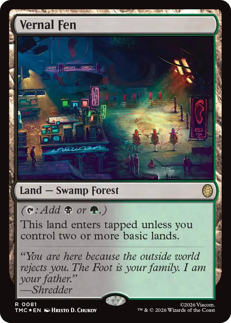 Vernal Fen (Surge Foil) [Teenage Mutant Ninja Turtles Commander] | Card Merchant Takapuna