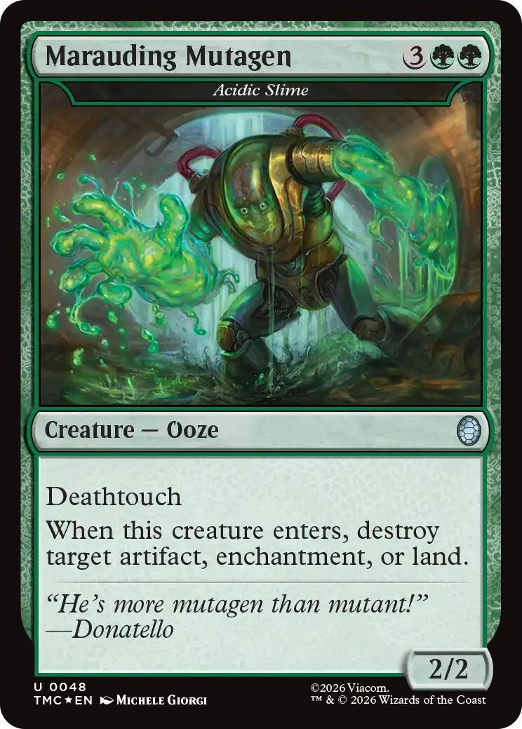 Marauding Mutagen - Acidic Slime (Surge Foil) [Teenage Mutant Ninja Turtles Commander] | Card Merchant Takapuna