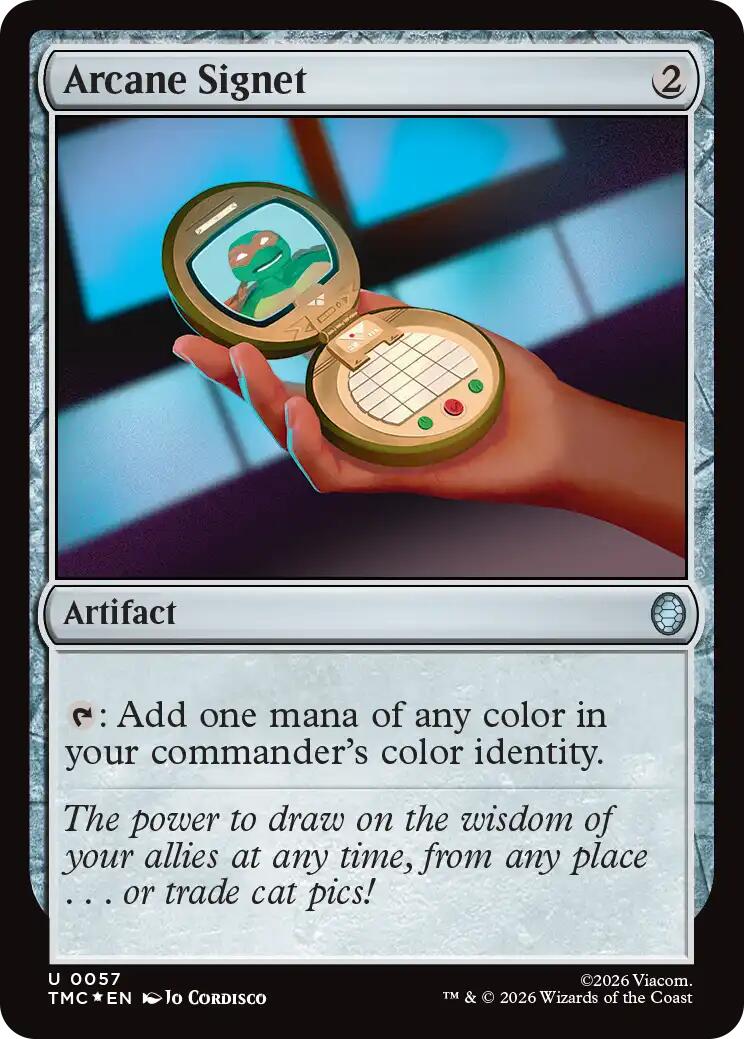Arcane Signet (Surge Foil) [Teenage Mutant Ninja Turtles Commander] | Card Merchant Takapuna