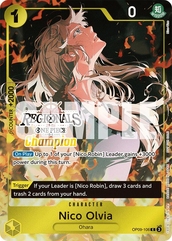 Nico Olvia (Offline Regional Champion Card Set 2025 Vol.1) [One Piece Promotion Cards] | Card Merchant Takapuna