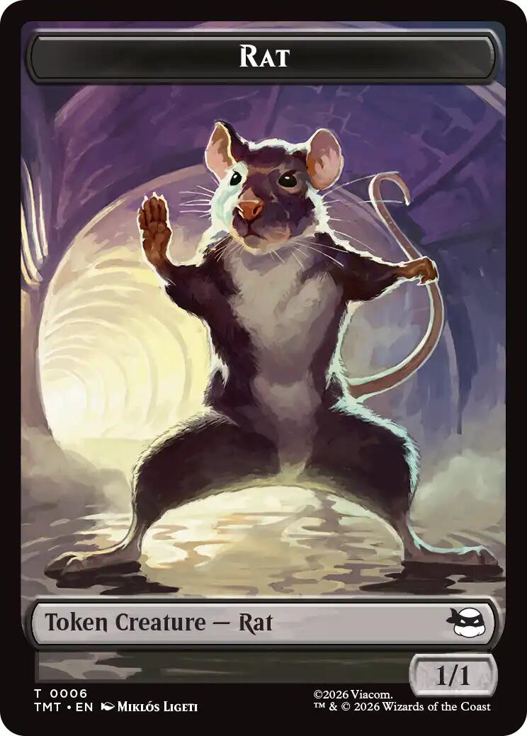 Rat // Copy Double-Sided Token [Teenage Mutant Ninja Turtles Tokens] | Card Merchant Takapuna