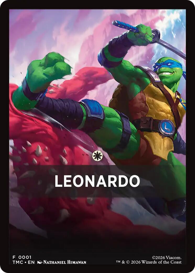 Leonardo Theme Card [Teenage Mutant Ninja Turtles Commander Tokens] | Card Merchant Takapuna