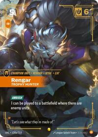 Rengar - Trophy Hunter (Alternate Art) [Unleashed] | Card Merchant Takapuna