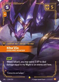 Kha'Zix - Evolving Hunter (Alternate Art) [Unleashed] | Card Merchant Takapuna