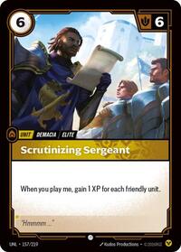Scrutinizing Sergeant [Unleashed]