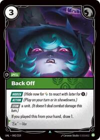 Back Off [Unleashed] | Card Merchant Takapuna
