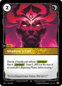 Shadow's Call [Unleashed] | Card Merchant Takapuna