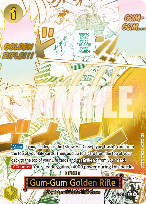 Gum-Gum Golden Rifle (Alternate Art) [Adventure on Kami's Island] | Card Merchant Takapuna
