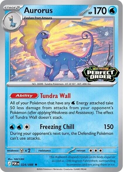 Aurorus (024/088) (Perfect Order Stamped) [Miscellaneous Cards] | Card Merchant Takapuna