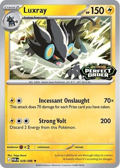 Luxray (028/088) (Perfect Order Stamped) [Miscellaneous Cards] | Card Merchant Takapuna