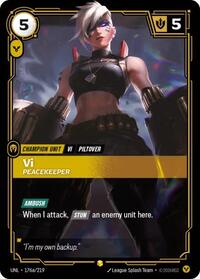 Vi - Peacekeeper (Alternate Art) [Unleashed] | Card Merchant Takapuna