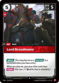 Lord Broadmane [Unleashed] | Card Merchant Takapuna