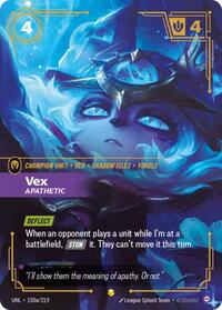 Vex - Apathetic (Alternate Art) [Unleashed] | Card Merchant Takapuna