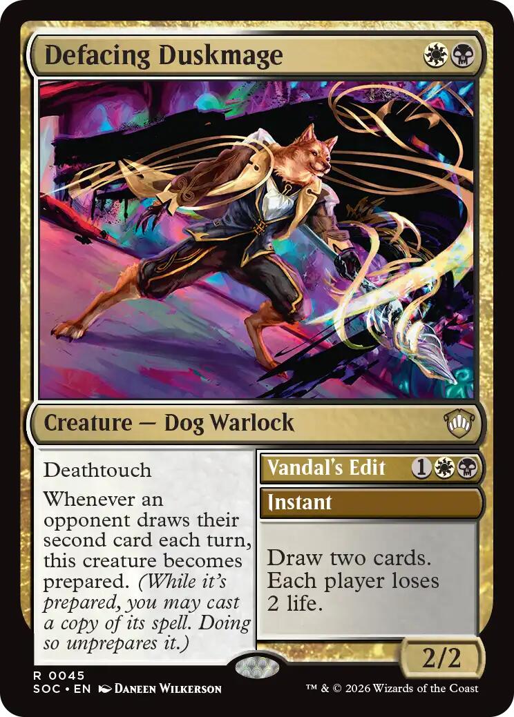 Defacing Duskmage [Secrets of Strixhaven Commander] | Card Merchant Takapuna
