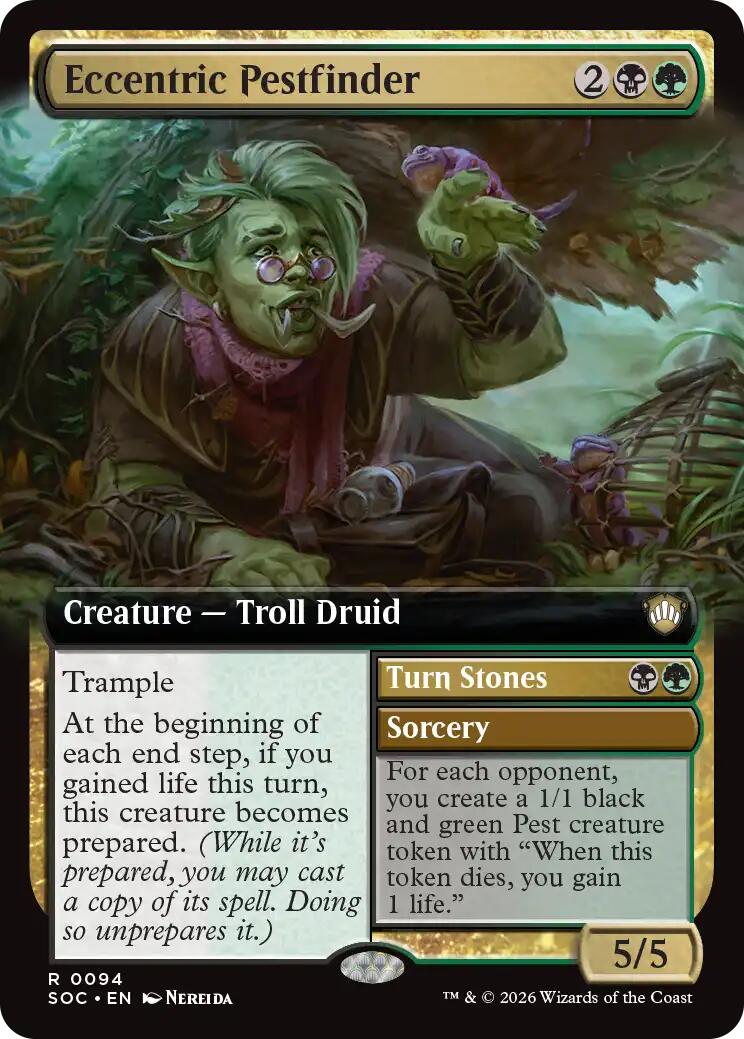 Eccentric Pestfinder (Extended Art) [Secrets of Strixhaven Commander] | Card Merchant Takapuna