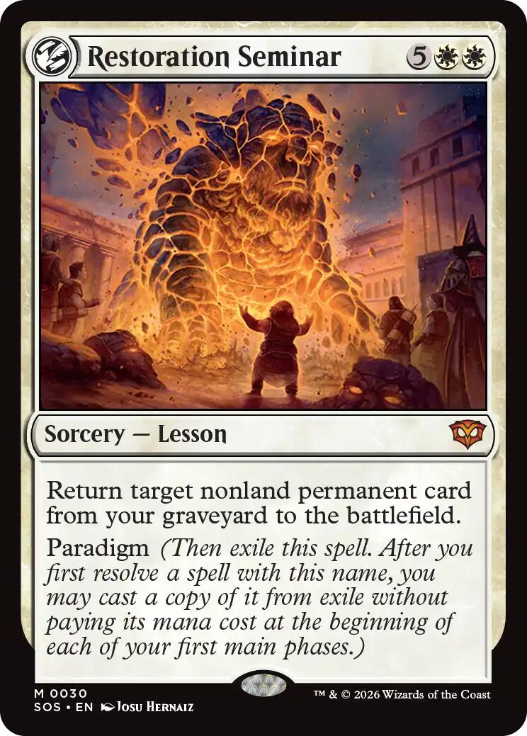 Restoration Seminar [Secrets of Strixhaven] | Card Merchant Takapuna