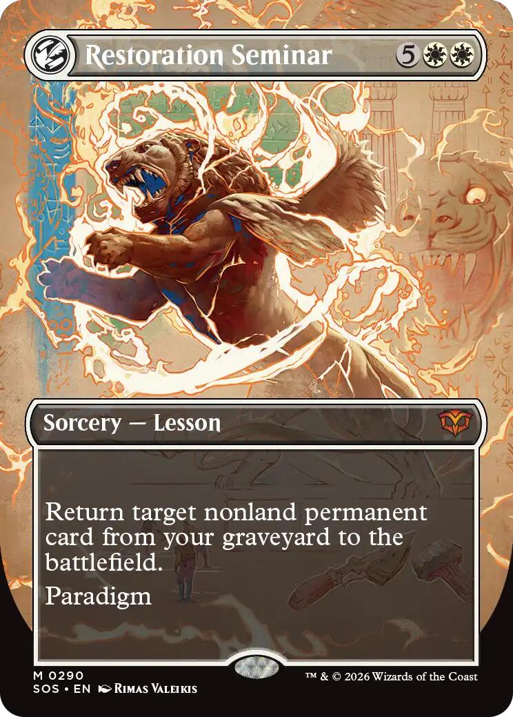Restoration Seminar (Borderless) [Secrets of Strixhaven] | Card Merchant Takapuna