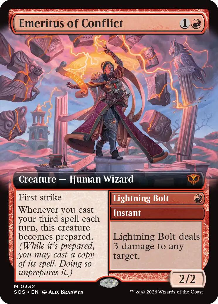 Emeritus of Conflict (Extended Art) [Secrets of Strixhaven] | Card Merchant Takapuna