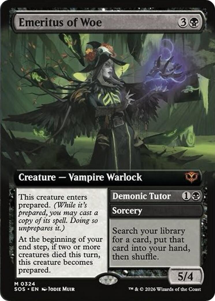 Emeritus of Woe (Extended Art) [Secrets of Strixhaven] | Card Merchant Takapuna