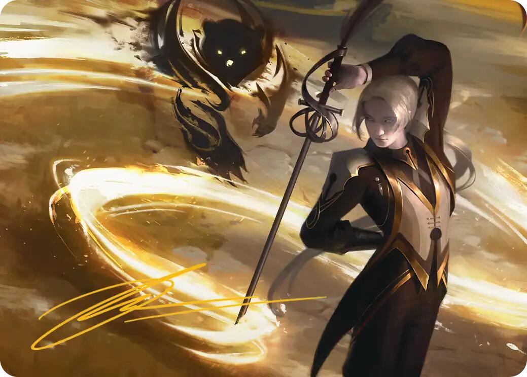 Rapier Wit Art Card (Gold-Stamped Signature) [Secrets of Strixhaven Art Series] | Card Merchant Takapuna