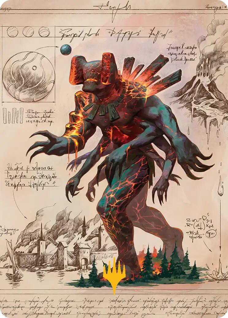 Magmablood Archaic Art Card (Gold-Stamped Planeswalker Symbol) [Secrets of Strixhaven Art Series] | Card Merchant Takapuna
