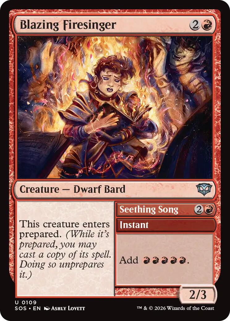 Blazing Firesinger [Secrets of Strixhaven] | Card Merchant Takapuna