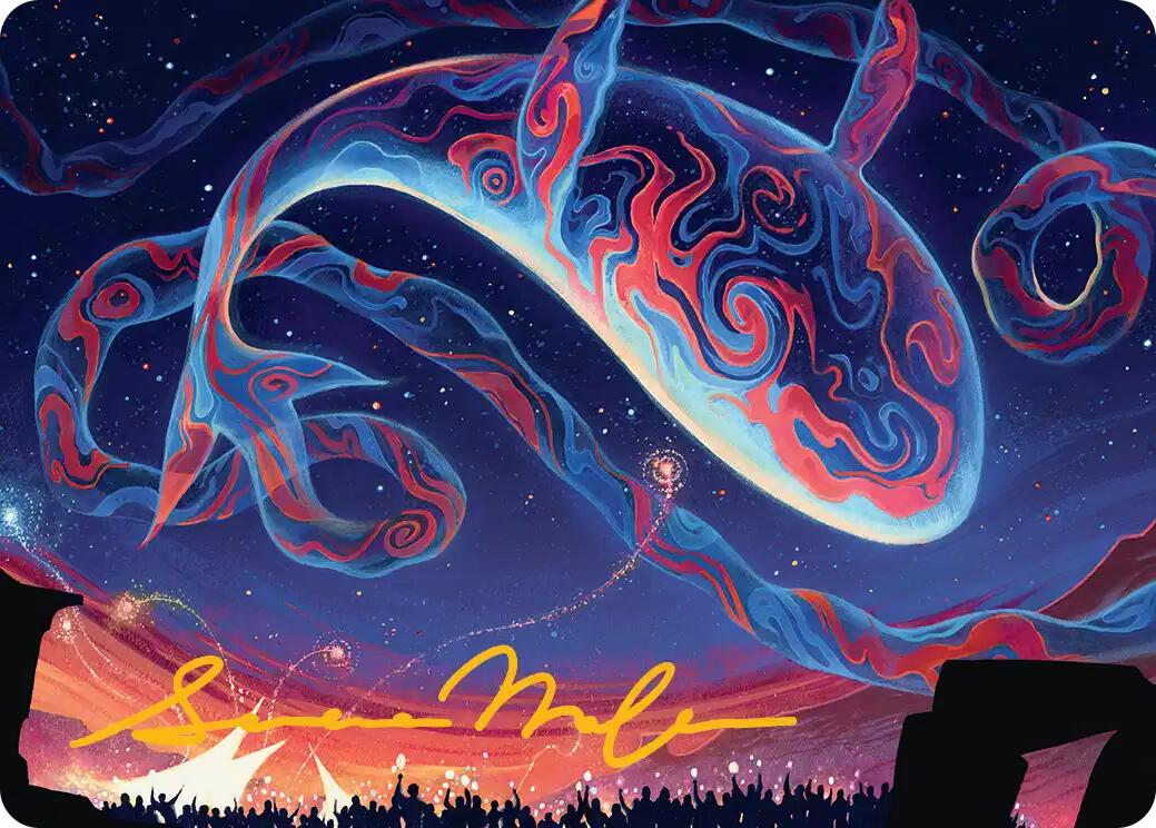 Spectacular Skywhale Art Card (Gold-Stamped Signature) [Secrets of Strixhaven Art Series] | Card Merchant Takapuna