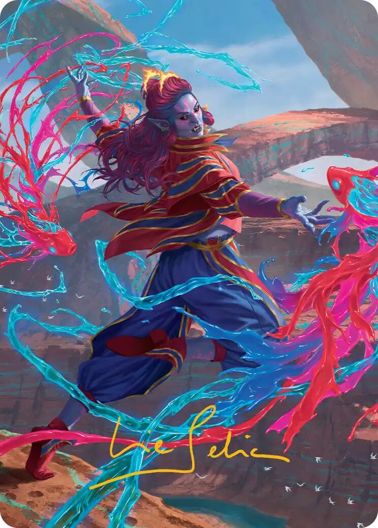 Rootha, Mastering the Moment Art Card (Gold-Stamped Signature) [Secrets of Strixhaven Art Series] | Card Merchant Takapuna