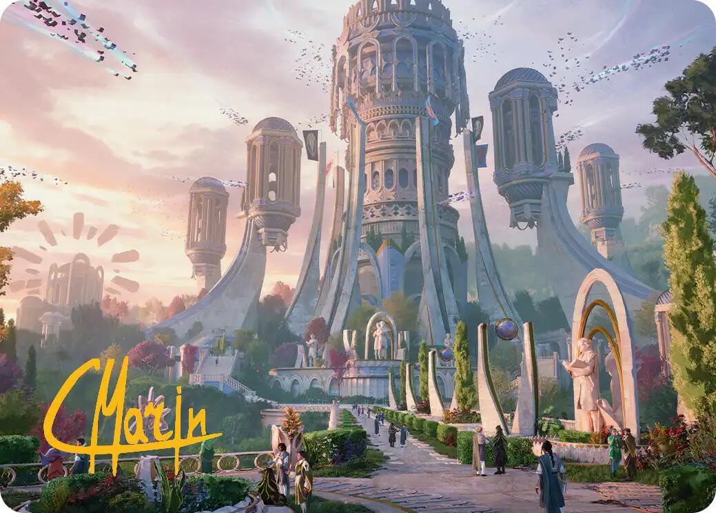 Command Tower Art Card (Gold-Stamped Signature) [Secrets of Strixhaven Art Series] | Card Merchant Takapuna