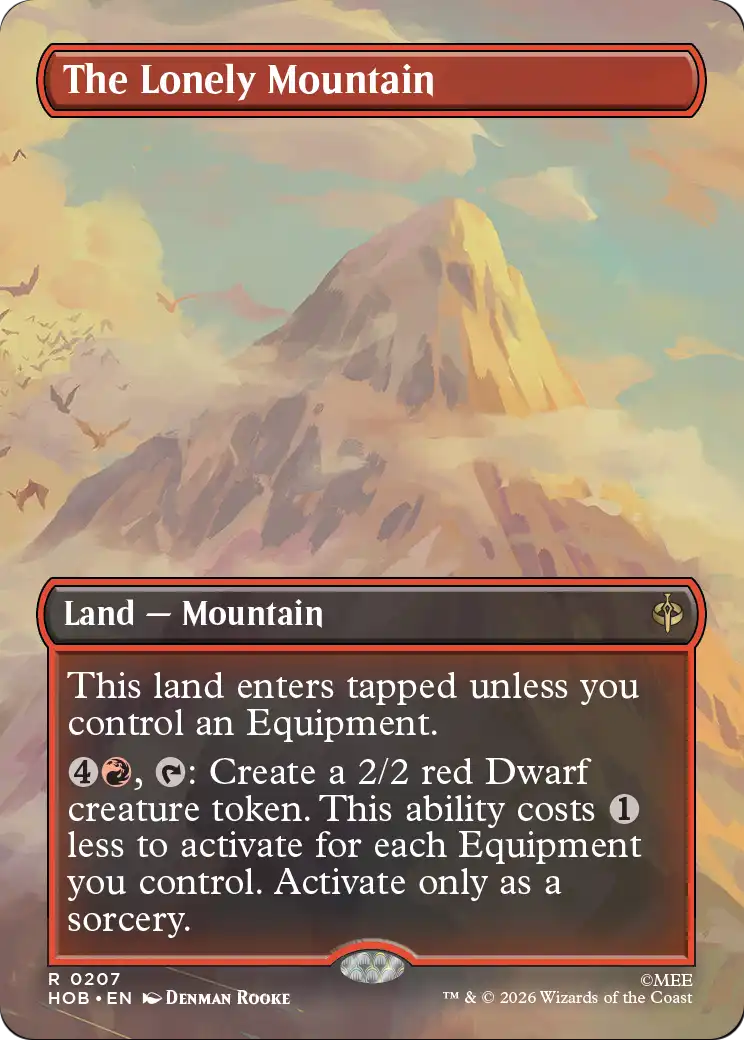 The Lonely Mountain (Borderless) (0207) [The Hobbit] | Card Merchant Takapuna