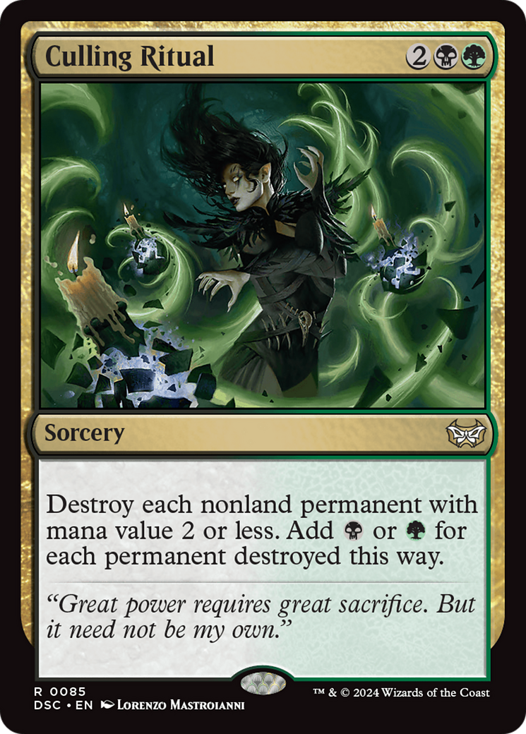 Culling Ritual [Duskmourn: House of Horror Commander] | Card Merchant Takapuna