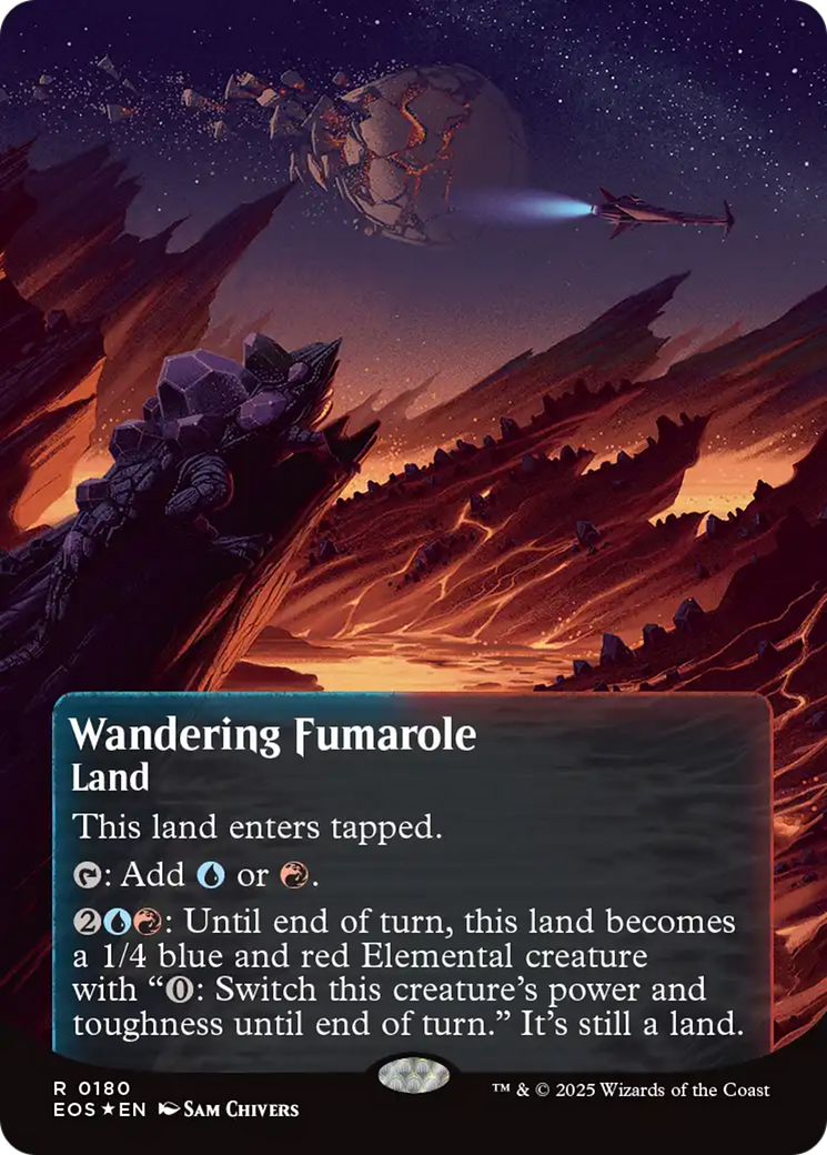 Wandering Fumarole (0180) (Borderless) (Galaxy Foil) [Edge of Eternities: Stellar Sights] | Card Merchant Takapuna