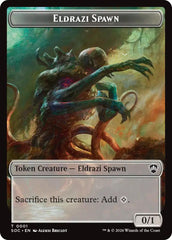 Eldrazi Spawn // Worm Double-Sided Token [Secrets of Strixhaven Commander Tokens] | Card Merchant Takapuna