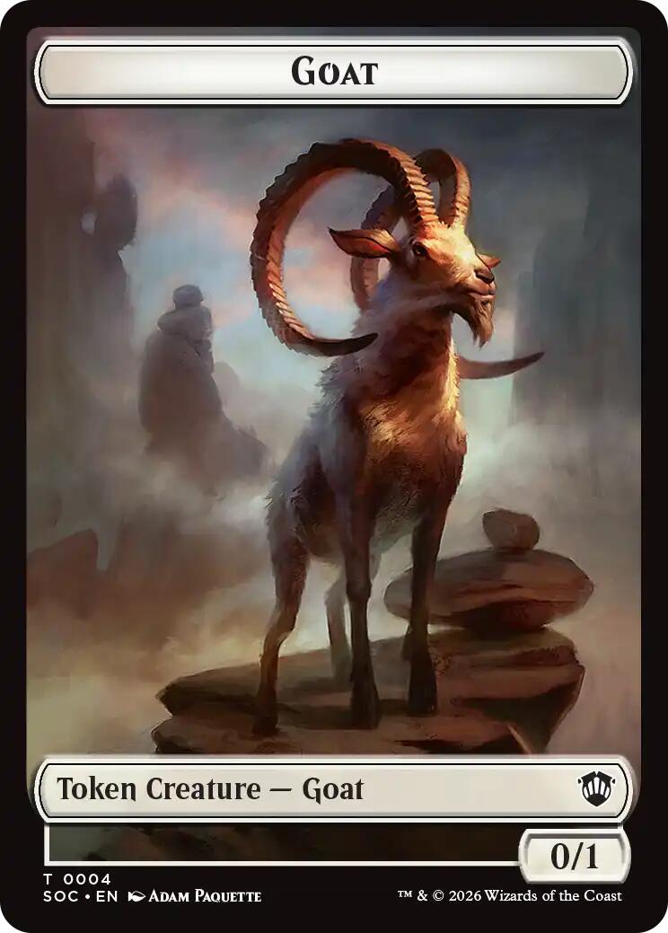 Goat // Fungus Beast Double-Sided Token [Secrets of Strixhaven Commander Tokens] | Card Merchant Takapuna